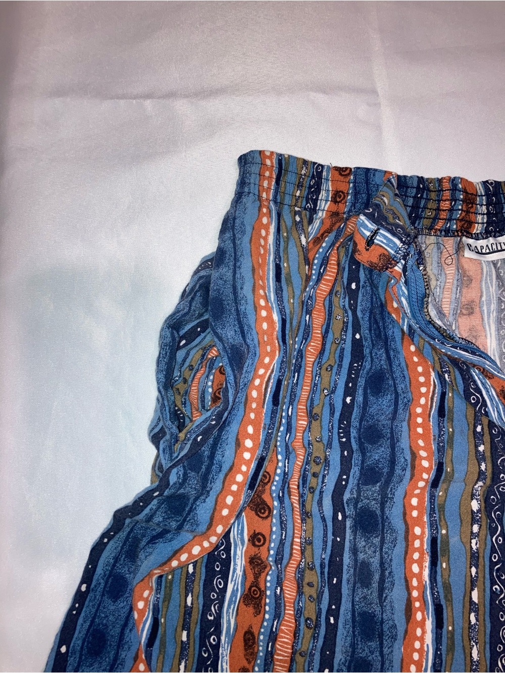 Vintage Capacity Striped Blue & Orange Matching Set - Picture 10 of 11